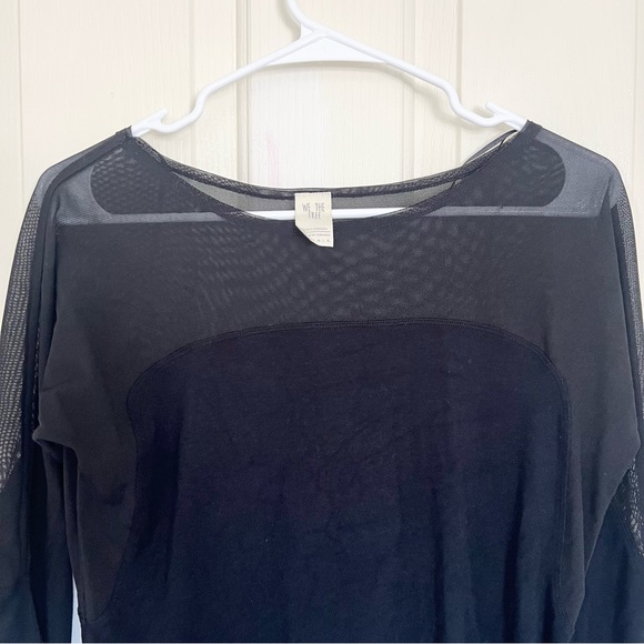 We the Free Save Tonight Mesh Black Long Sleeve Top - Picture 3 of 11